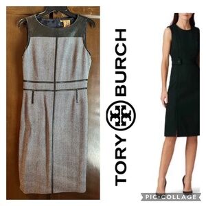 Tory Burch wool & leather dress